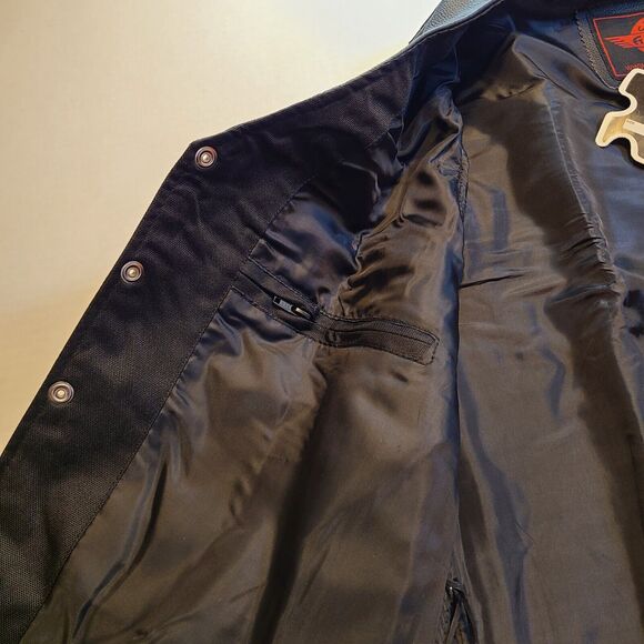 Leather Biker Vest Size L - Alpha Cycle Gear - New With Tags - Picture 4 of 6